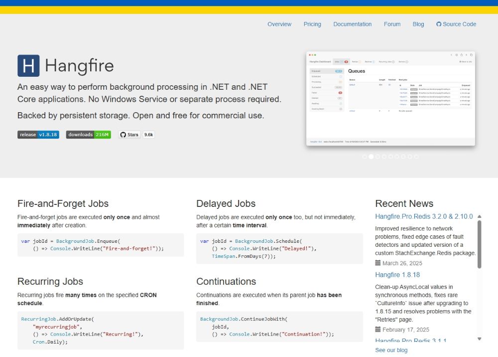 Hangfire：.NET 开发者的后台任务利器